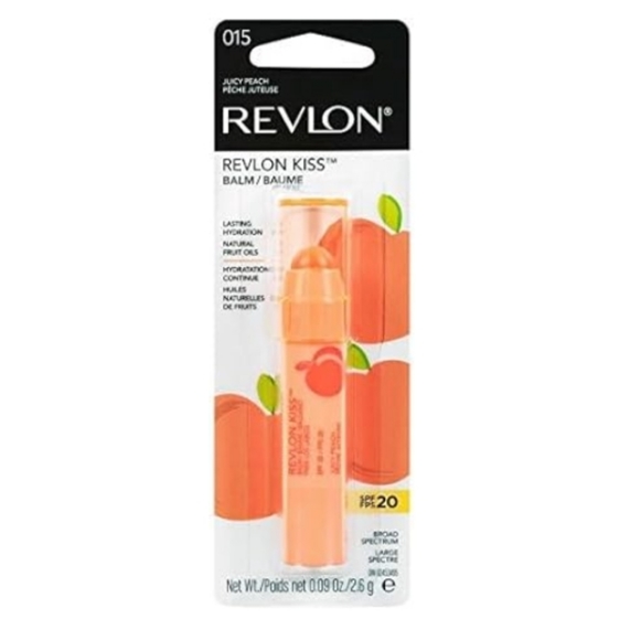 New Revlon Lip Balm Kiss Tinted Lip Balm Lasting Hydration Peach - Picture 2 of 2